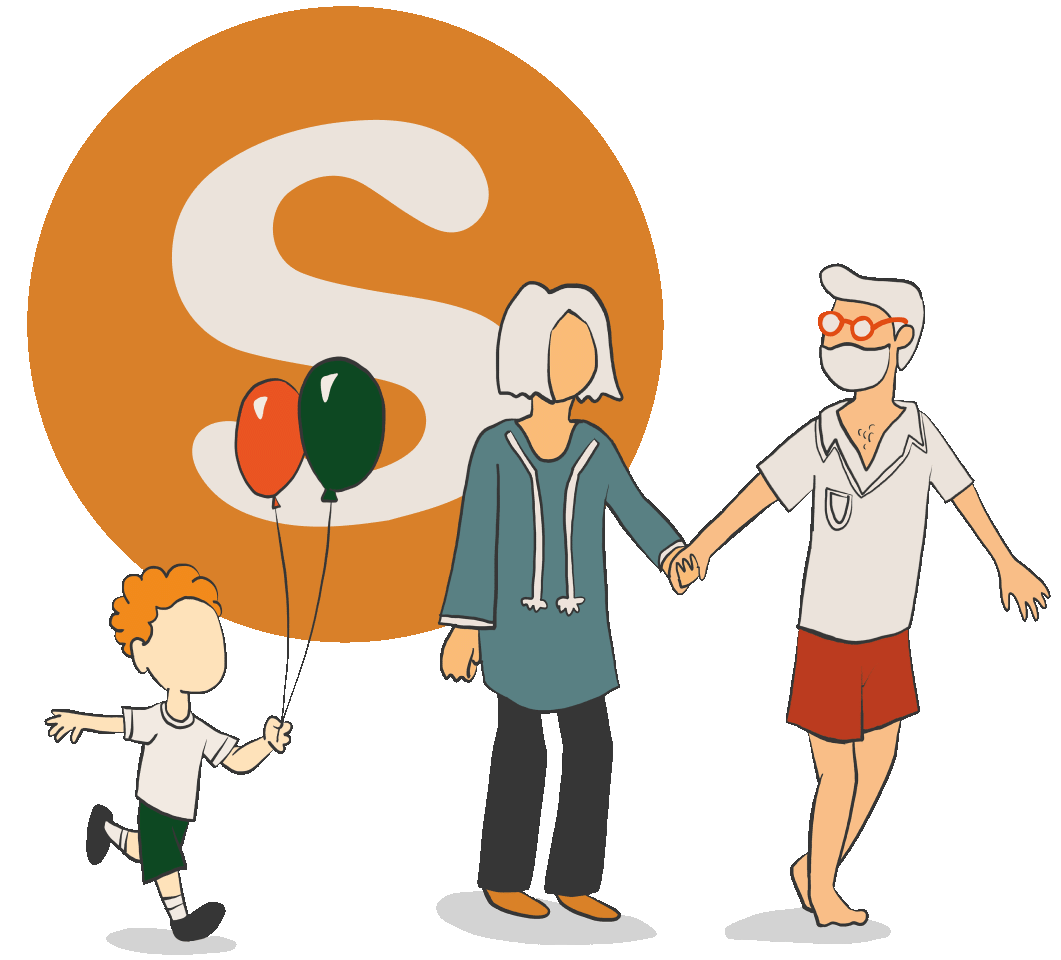 Couple and grandchild enjoying life.