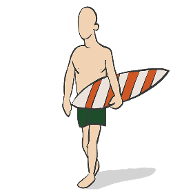 Man with surfboard