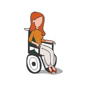 Woman in wheelchair