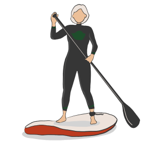 Woman Paddle Boarding