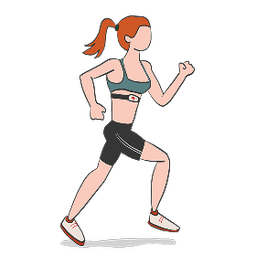 Woman running animation image