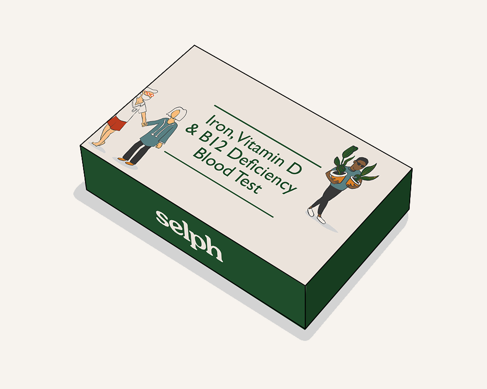 Iron, Vitamin D & B12 Deficiency Blood Test Box