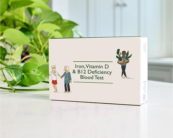 Iron, Vitamin D & B12 Deficiency Blood Test Box