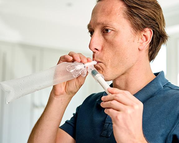 Taking a breath sample
