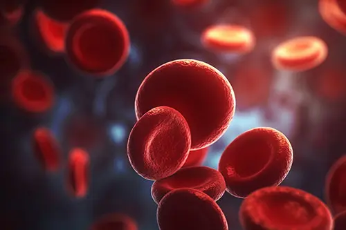 Red blood cells from a venous blood test